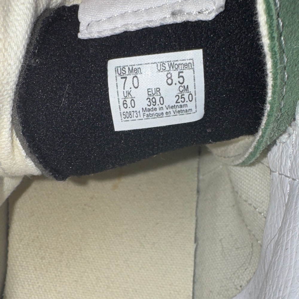 Vans Classic Green and White High-Tops - Picture 2 of 4